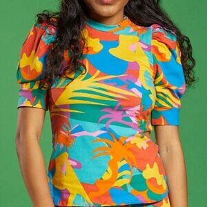 NOOWORKS Puff Top - Tropico - Small - NWOT